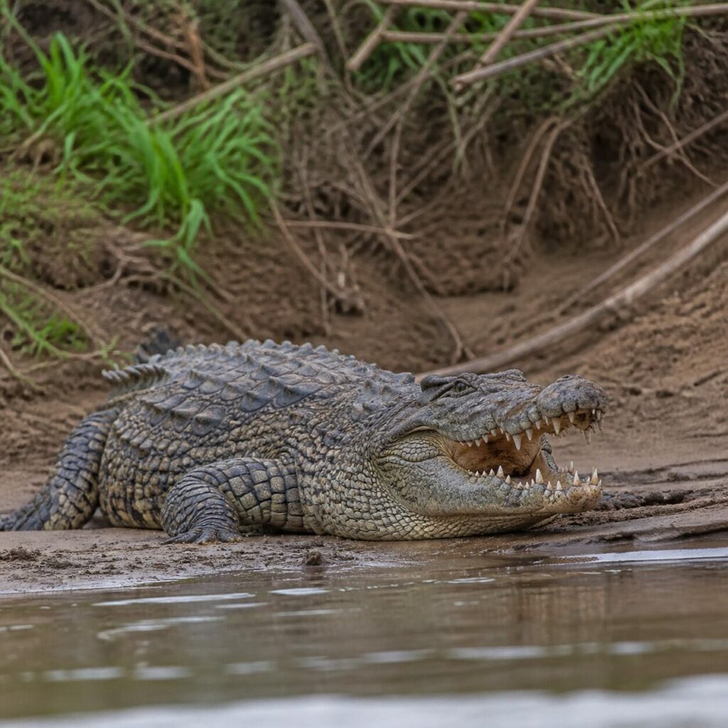 Muso largo rivolto verso lʼacqua — Coccodrillo del Nilo