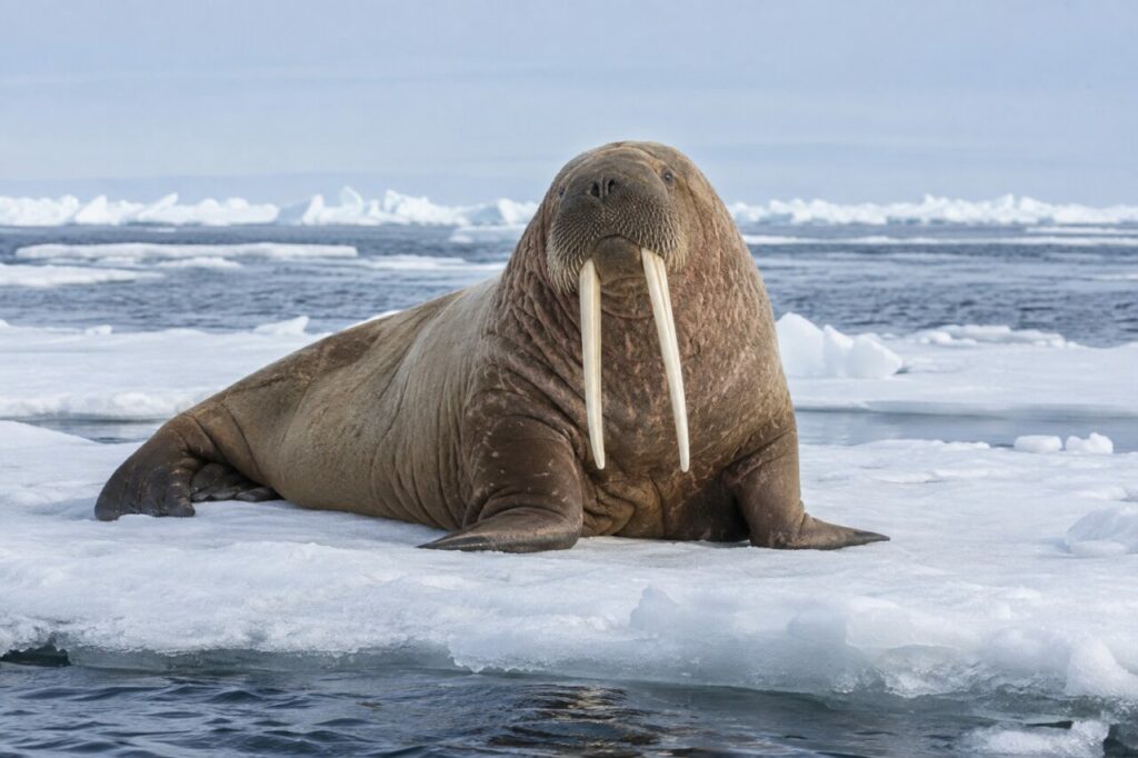 Morse sur une banquise arctique