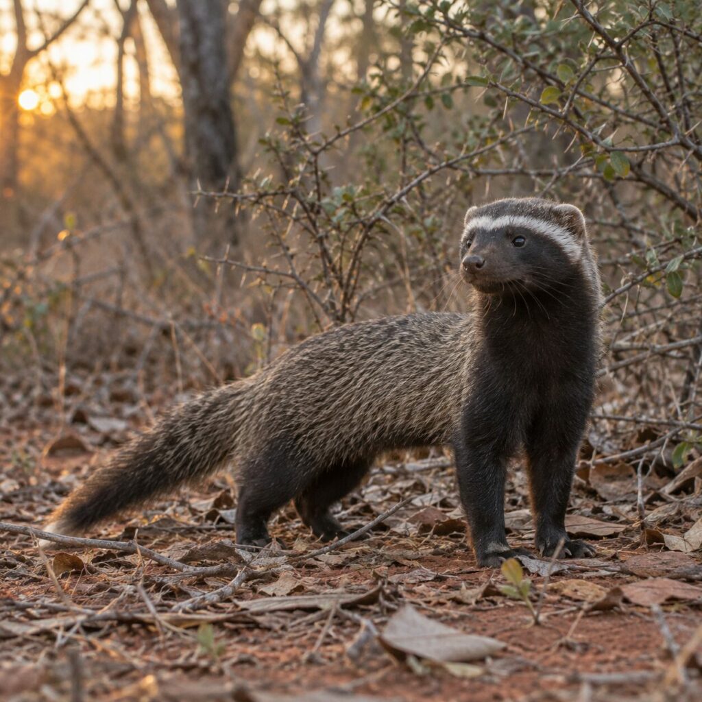 Petit grison au bord d’un ruisseau du Chaco