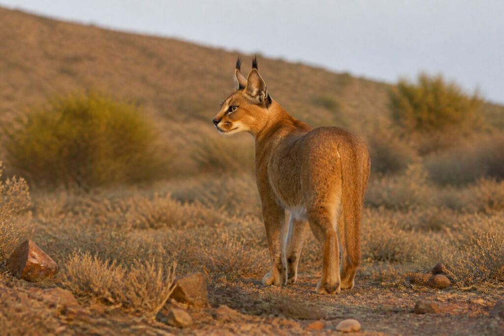 Sagoma rivolta verso lʼorizzonte — Caracal