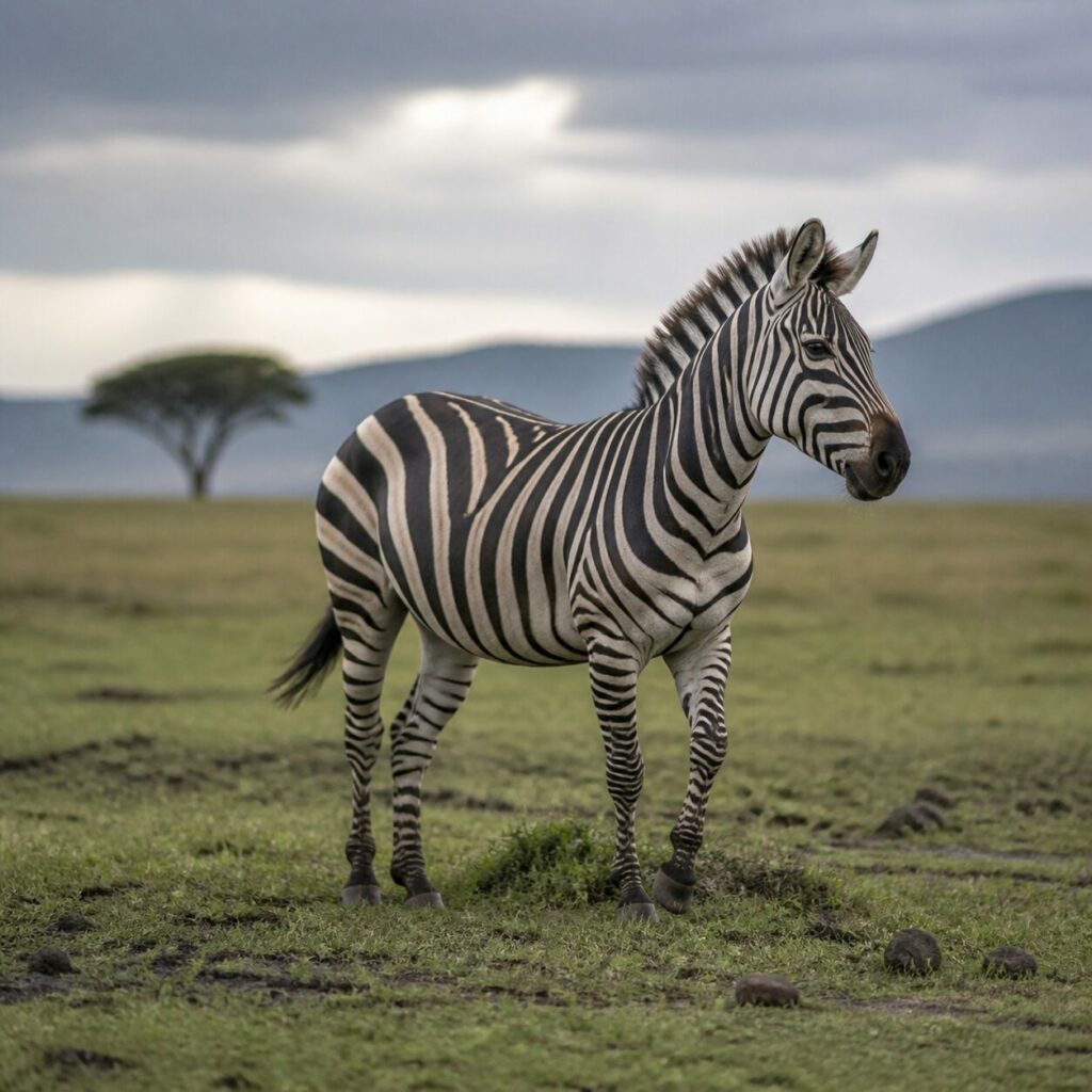 Zoccolo sospeso prima della falcata — Zebra delle pianure