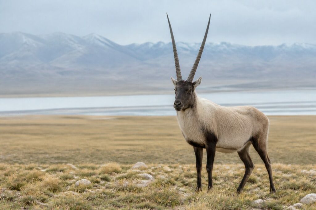 Spitze Hörner — Tibetantilope