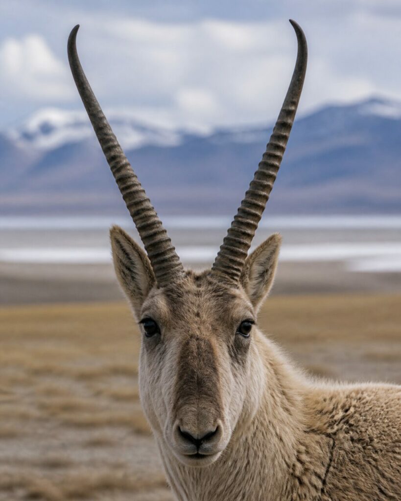 Schiefergraue Schnauze — Tibetantilope