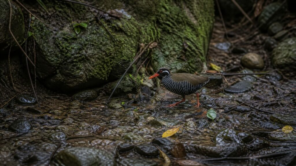Beschatteter Waldbach — Okinawaralle