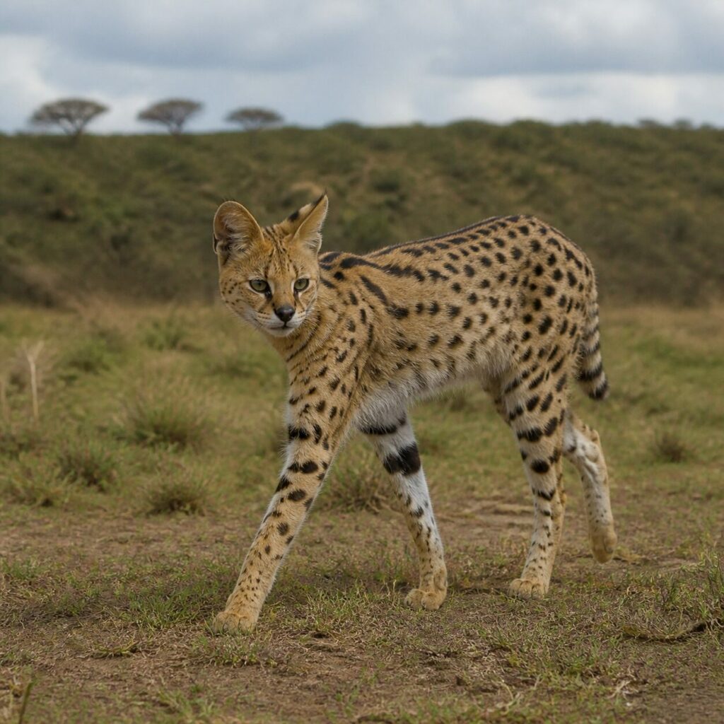 Geflecktes Haarkleid — Serval