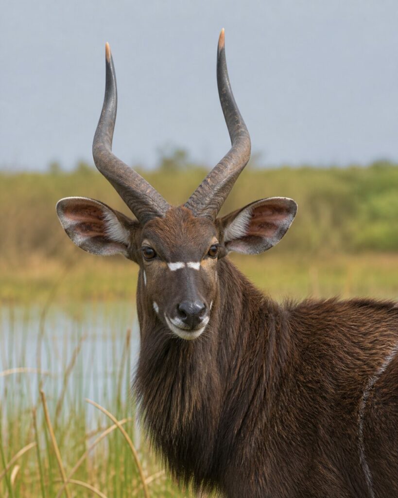Hochragende Hornspitzen — Sitatunga