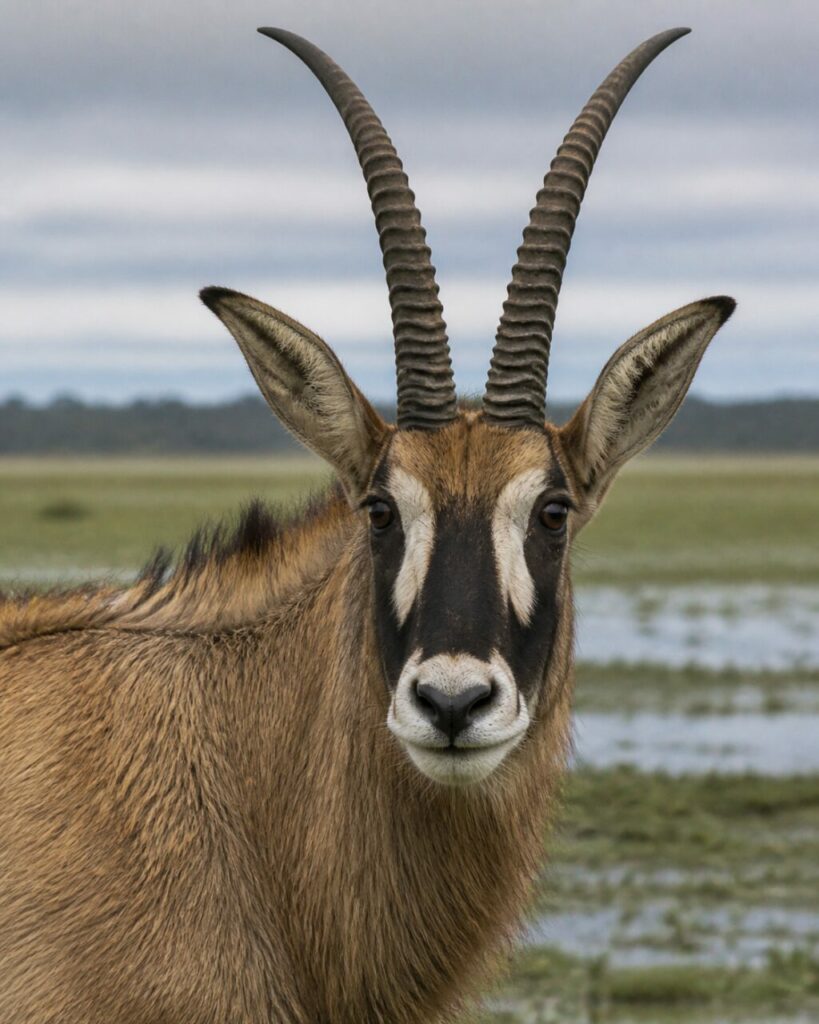 Hochragende Ringhörner — Pferdeantilope