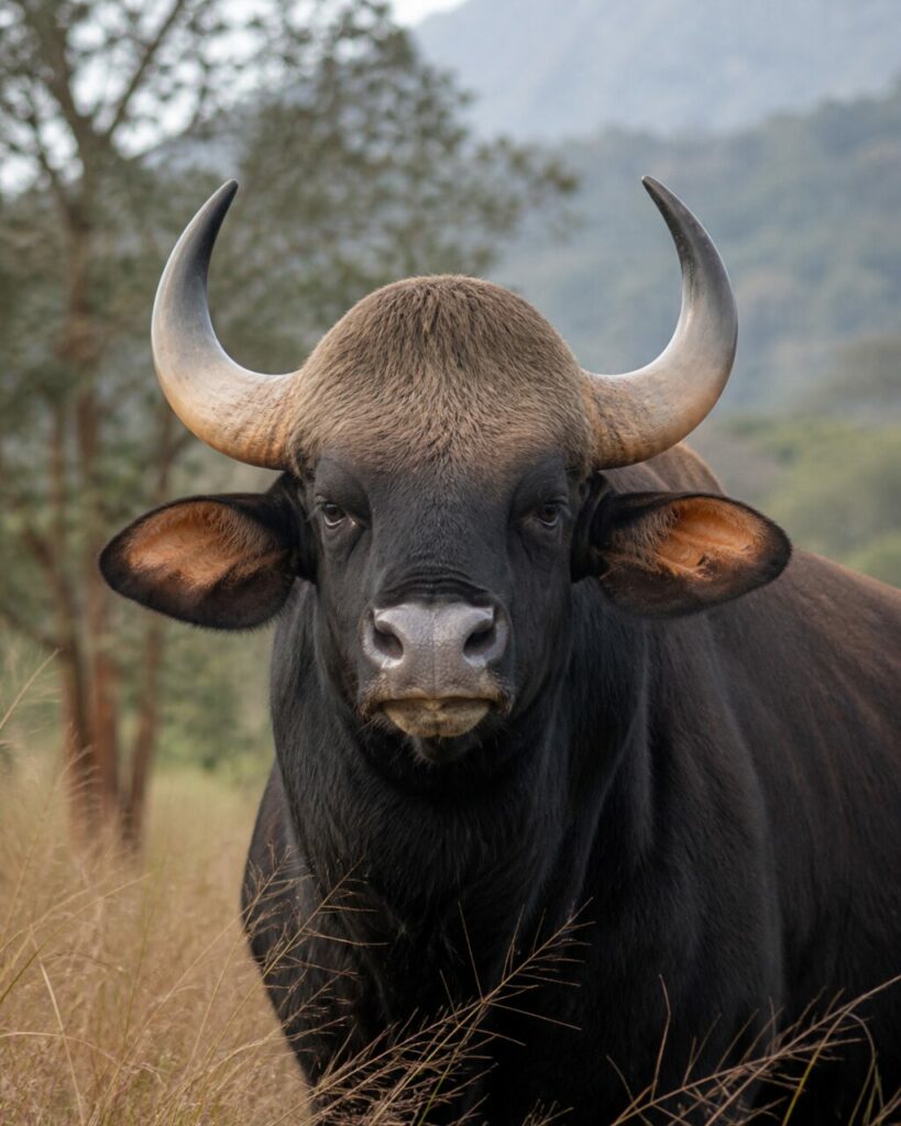 Gehörnte Stirn — Gaur