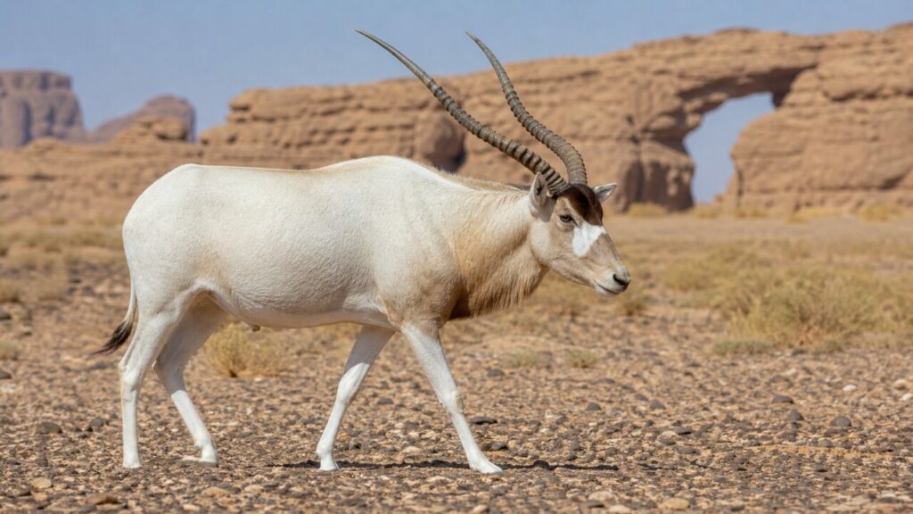 Leichtfüßiger Wüstengang — Mendesantilope