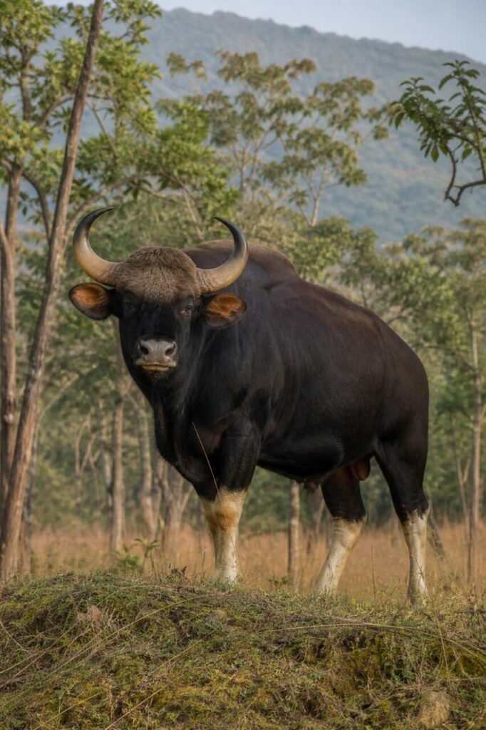 Mooshügel unter massiver Schulter — Gaur