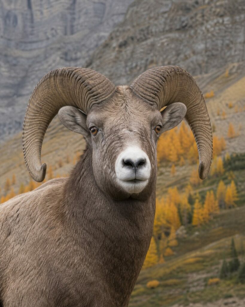 Gerillte Hornkrone — Dickhornschaf