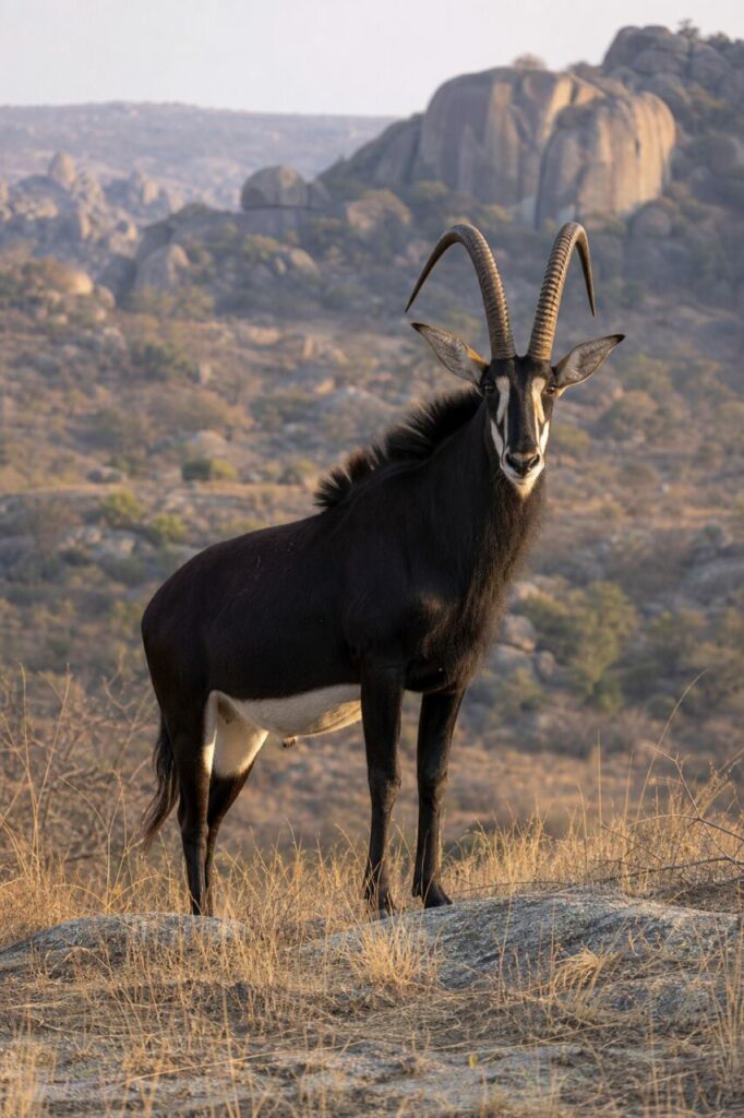 Granitischer Ausguck — Rappenantilope