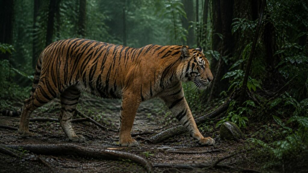 Tigre — Cammino sul sentiero umido