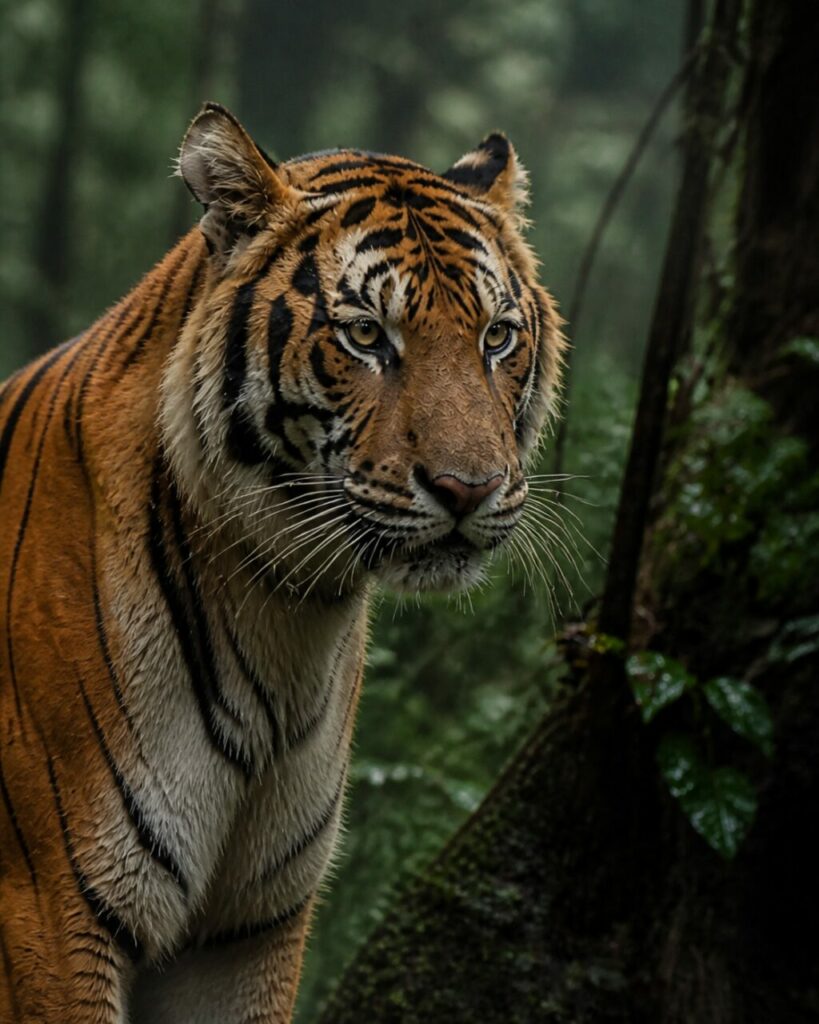 Tigre — Guance bianche tra le strisce nere