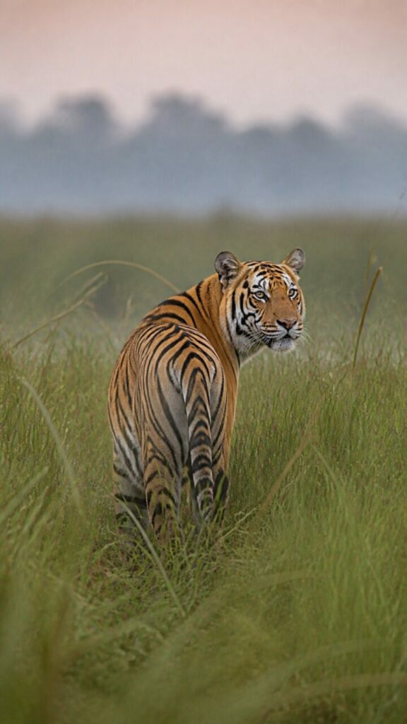 Tigre di spalle che volge lo sguardo indietro — Tigre